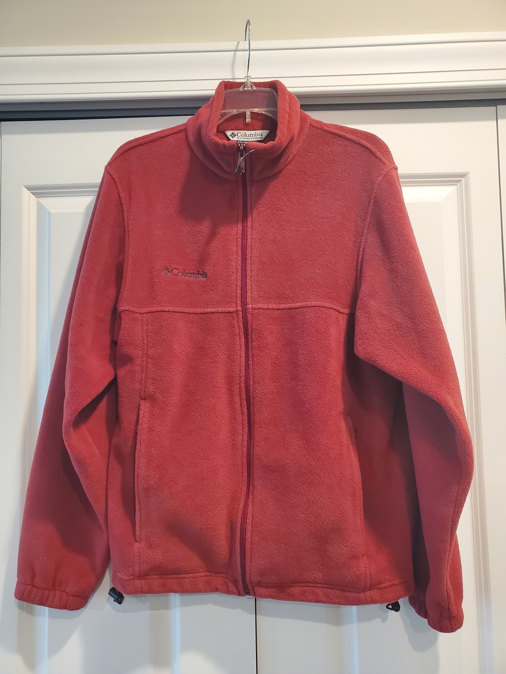 Columbia Men's Coral-Red Lightweight Fleece Jacket